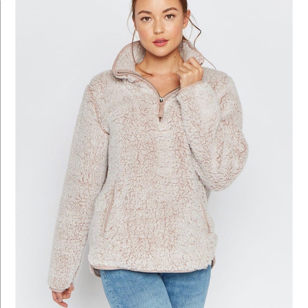 Sherpa sweater fleece pullover. WARM!!